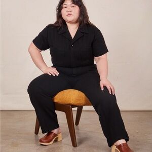 Big bud press sz large black short sleeve jumpsuit